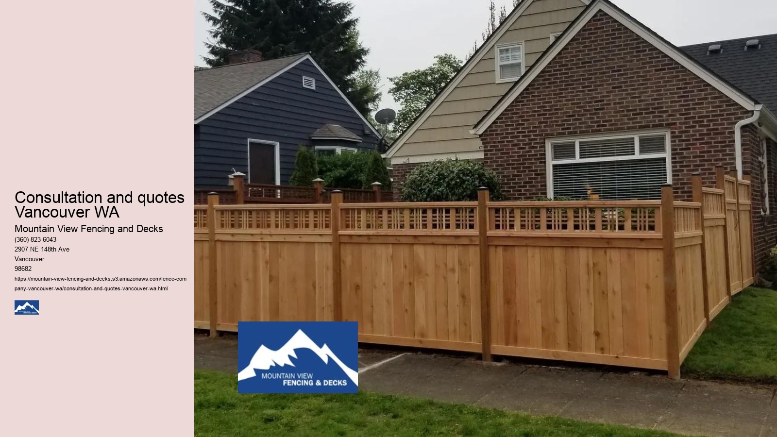Consultation and quotes Vancouver WA